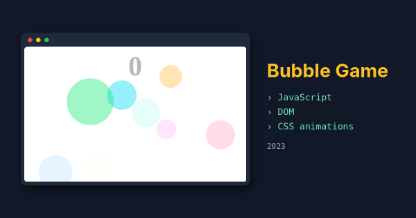 Bubble Game — a small JavaScript game
