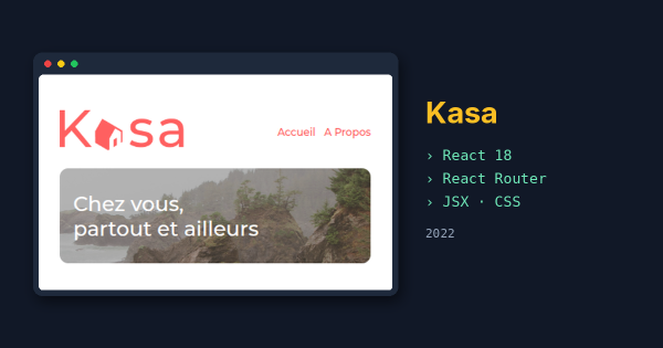 Kasa — a React app