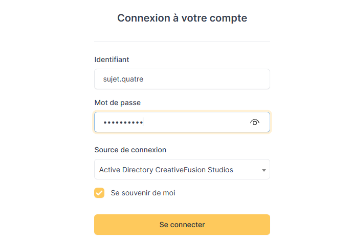 Login with an AD account